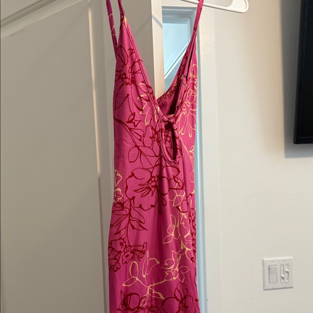 RESA Pink and Red Floral Dress
